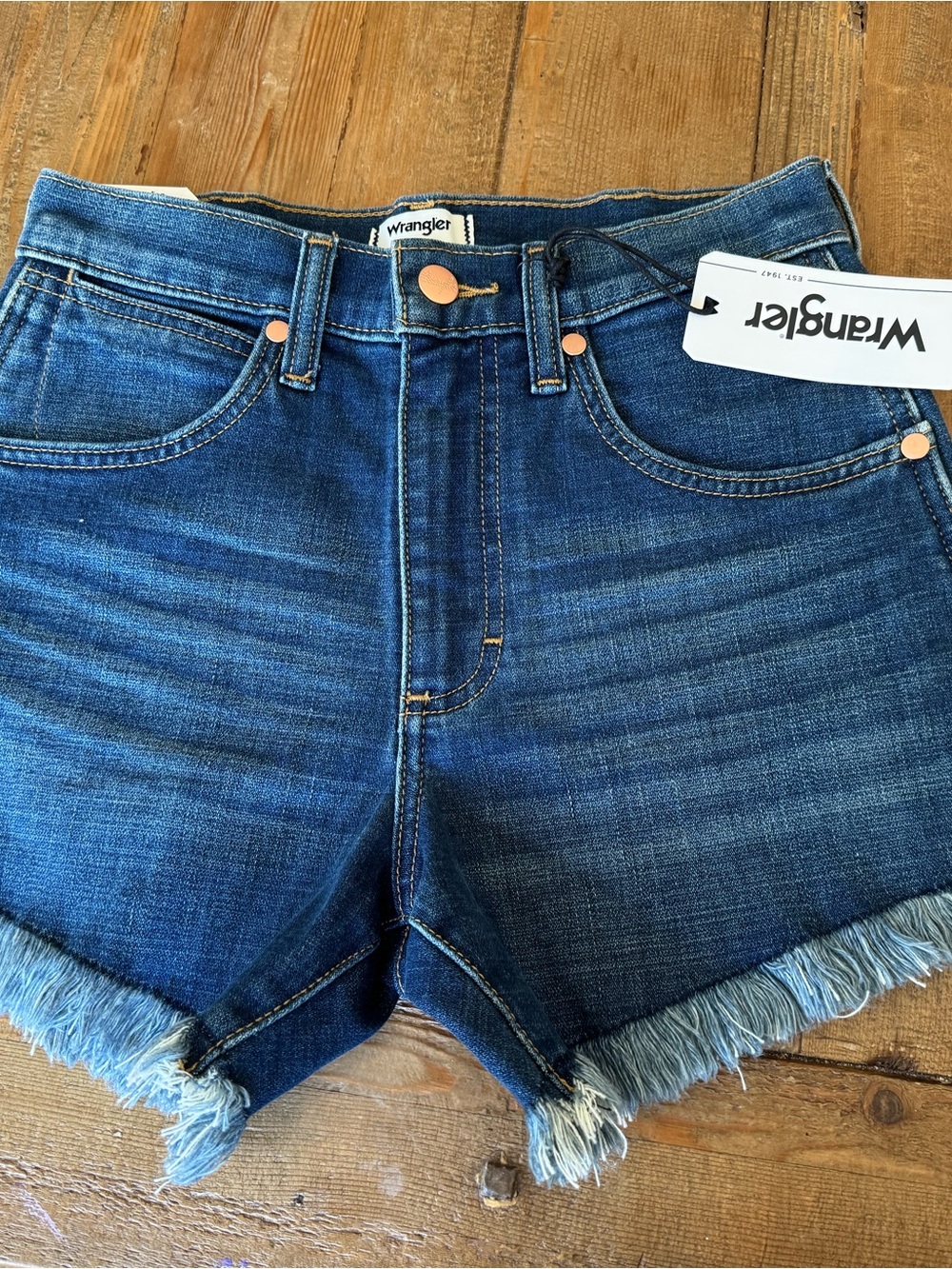 Wrangler Reworked High Rise Cut-Off Shorts - Picture 2 of 3